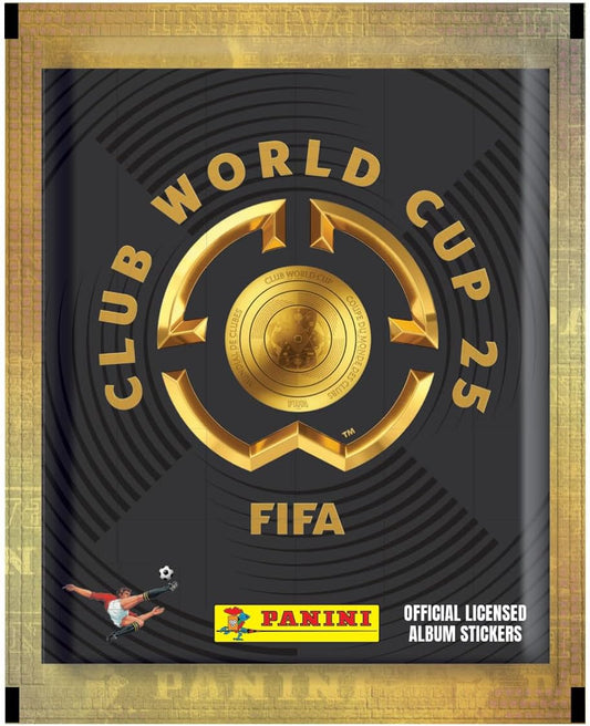 Panini FIFA Club World Cup 2025 Sticker Box – 50 Packs, 250 Stickers | All 32 Teams incl. Bayern Munich & Real Madrid | Official Soccer Collectible
