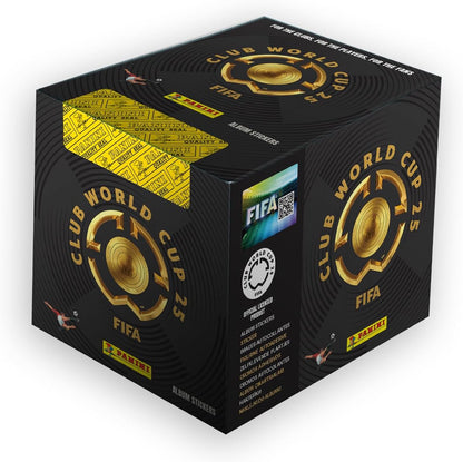 Panini FIFA Club World Cup 2025 Sticker Box – 50 Packs, 250 Stickers | All 32 Teams incl. Bayern Munich & Real Madrid | Official Soccer Collectible