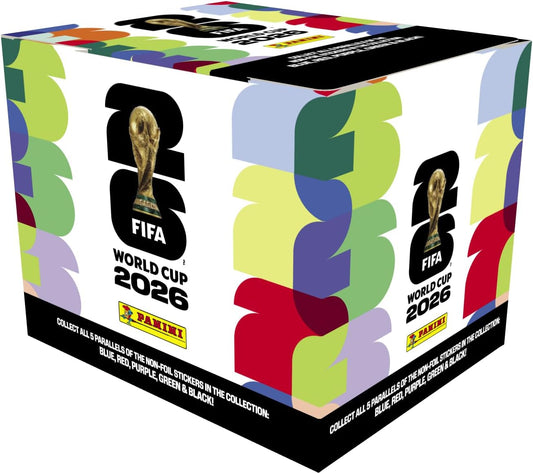 Panini FIFA World Cup 2026 Sticker Box – 50 Packs | Amazon-Exclusive Orange Parallel + Rare Black 1-of-1 | Official USA Edition Soccer Collectible