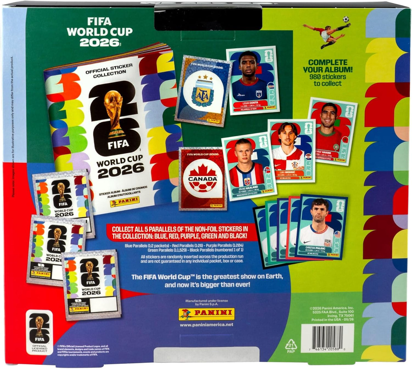 Panini FIFA World Cup 2026 Sticker Exclusive Box – Official Soccer Sticker Packs | Best Gift for Football Fans & Collectors